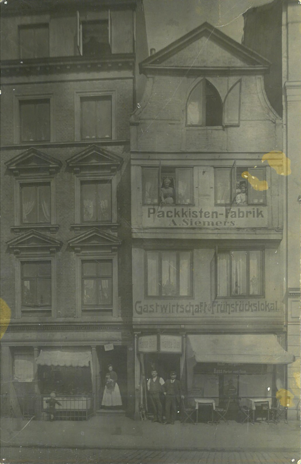 Historisches Foto 1905 Packkisten Fabrik Siemers